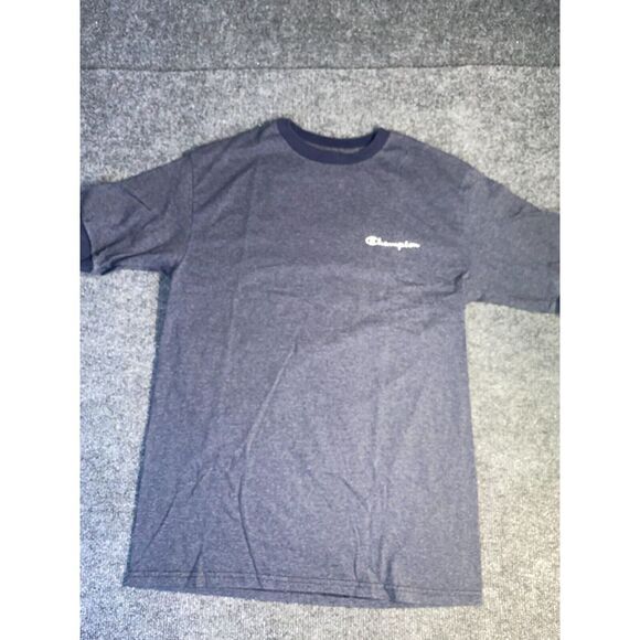 Champion Tee Shirt Mens Medium Gray Solid Short Sleeve Crew Neck Logo Pullover - Picture 1 of 7